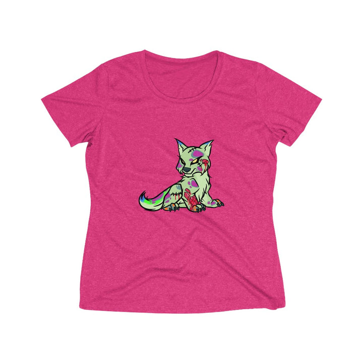 PSYCHO WOLF Women's Heather Wicking Tee