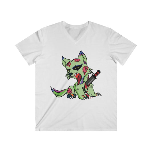 Psycho Wolf Men's Fitted V-Neck Short Sleeve Tee