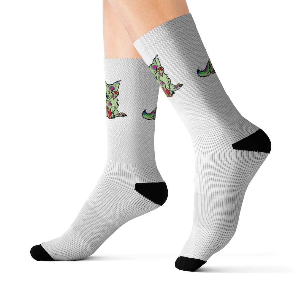 PSYCHO WOLF Sublimation Socks