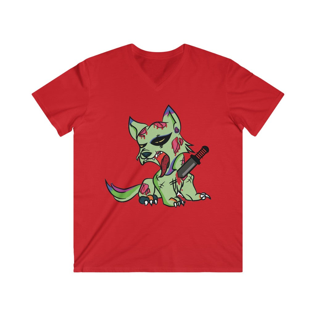 Psycho Wolf Men's Fitted V-Neck Short Sleeve Tee