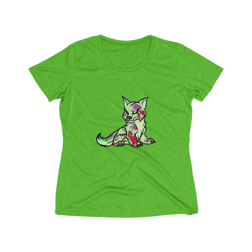 PSYCHO WOLF Women's Heather Wicking Tee