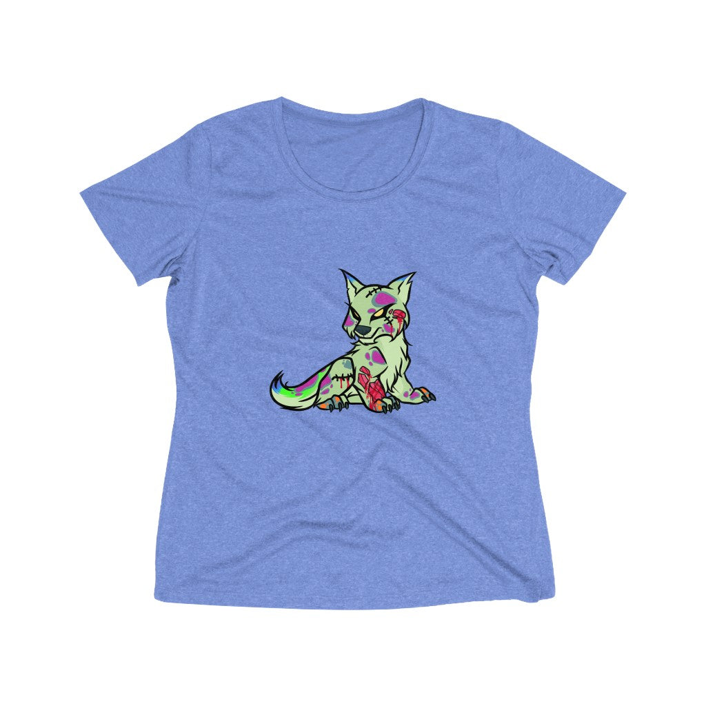 PSYCHO WOLF Women's Heather Wicking Tee