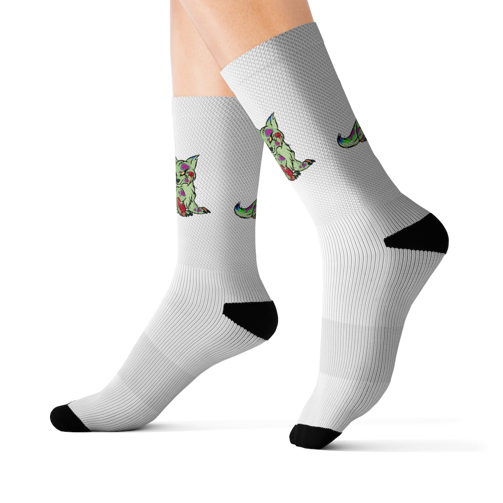 PSYCHO WOLF Sublimation Socks