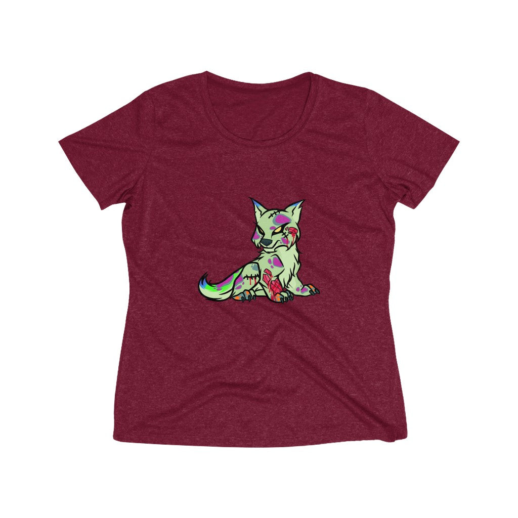 PSYCHO WOLF Women's Heather Wicking Tee