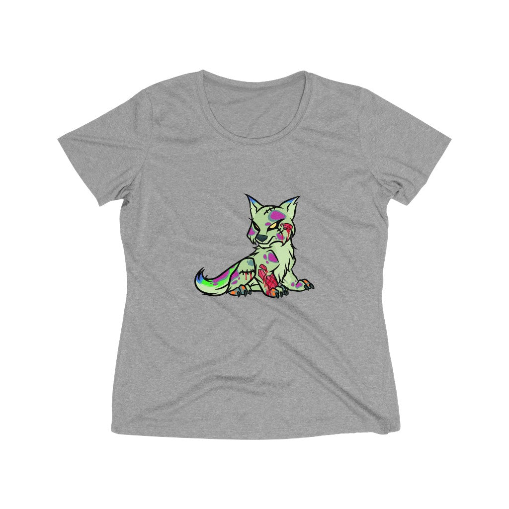 PSYCHO WOLF Women's Heather Wicking Tee